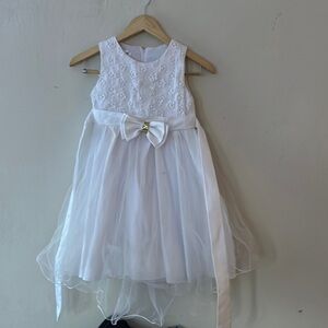 Hot Touch White Floral Kids Dress